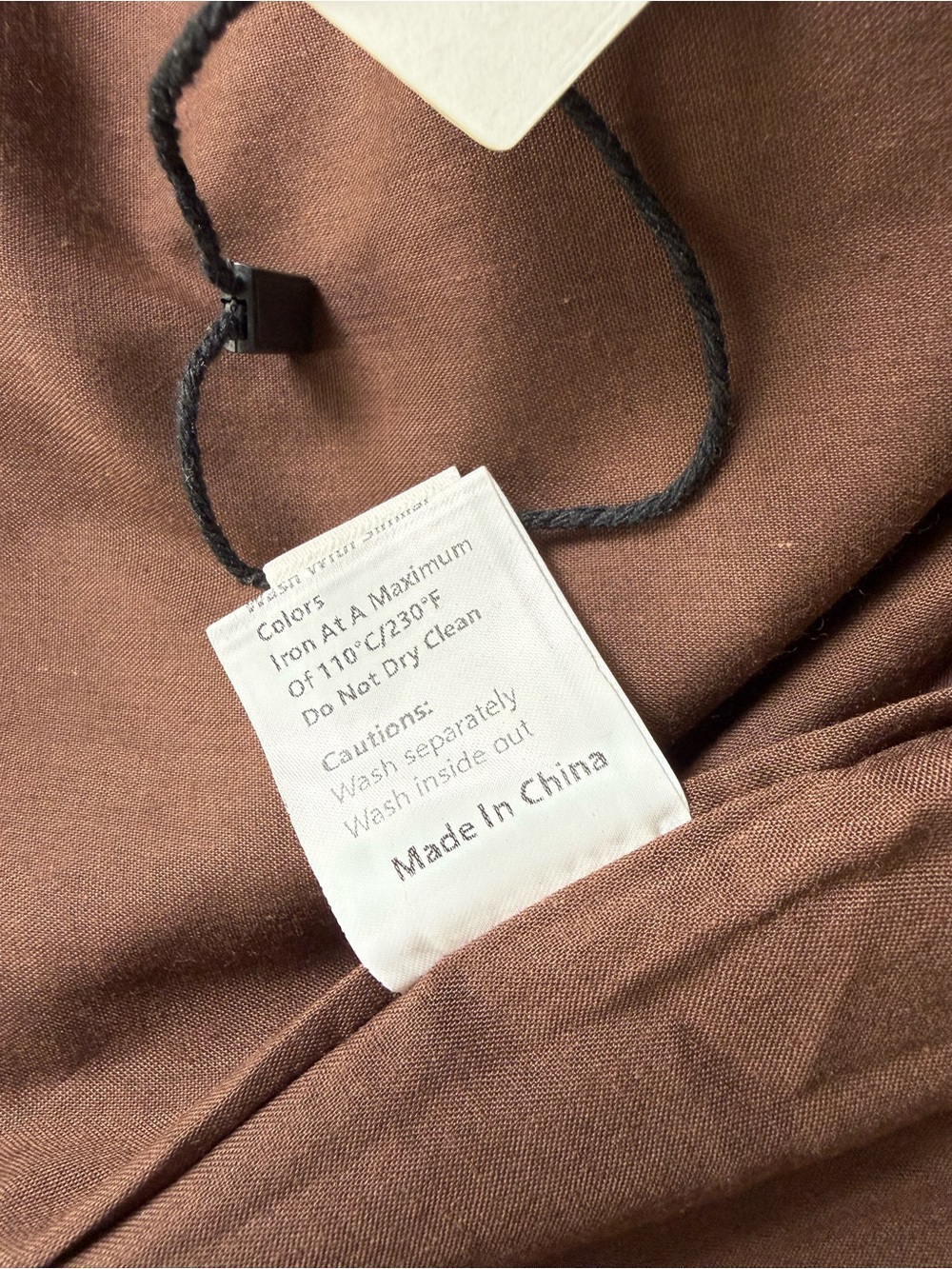 Commense Cotton Linen Sleeveless Ruched Mini Dress Brown NWT Small - Picture 10 of 10